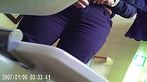 Vídeo do banheiro privado da vovó capturado por câmera escondida
