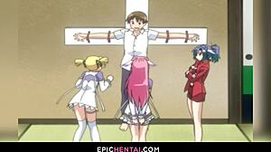 Anime dziewictwo stracone w ekstremalnej scenie hentai z creampie