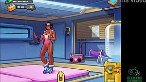 卡通幻想:情色学院的黑人摔跤手训练课程