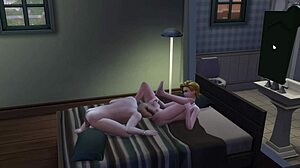 Kreslená porno hra s priateľkou v kúpeľni