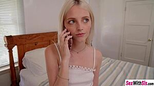 Petite blonde teen Kate Bloom engages in hardcore sex conversation